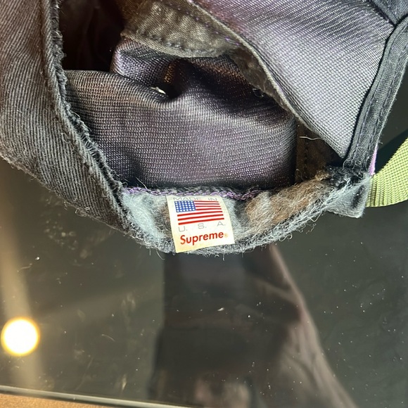 Supreme Camp Cap Purple / Orange Brim Red Box Logo - Picture 7 of 7